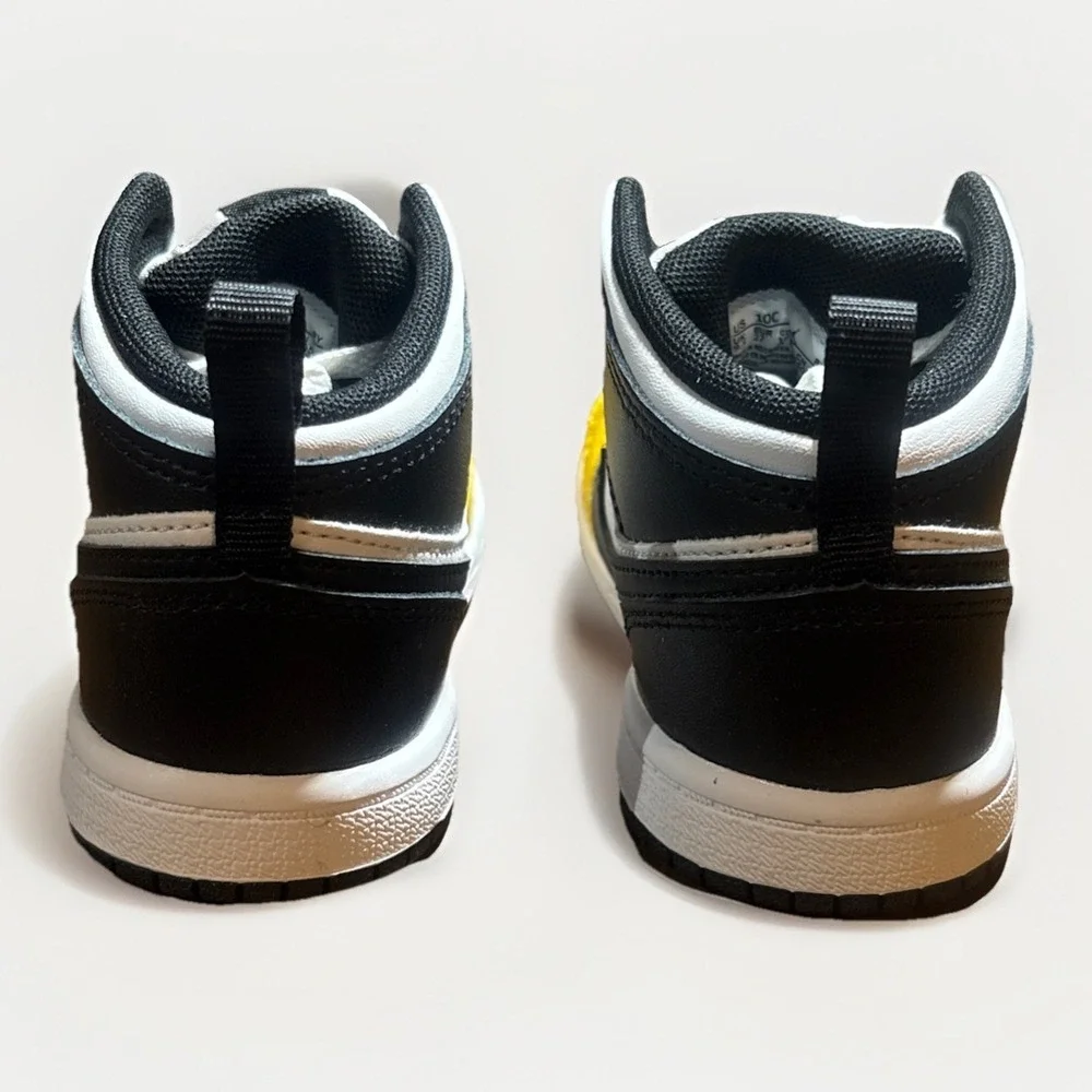 Jordan 1 Mid (TD) Toddlers' Shoes Yellow Ochre-Black-White DQ8425-701 Size 10c